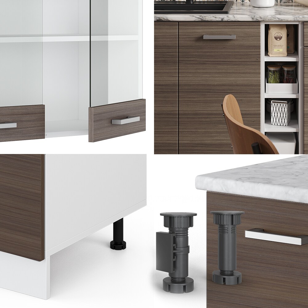 Vicco Küchenzeile Küchenblock Einbauküche R-Line Single Weiß Edelgrau 160 cm
