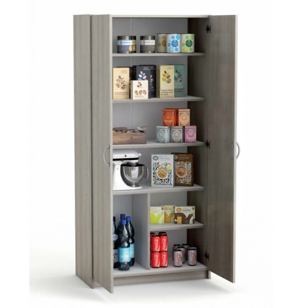 DansMaMaison Armoire 2 Portes - Chêne Clair GUMA