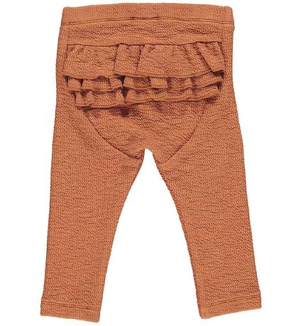 M?Slå Bukser - Crepe Frill - Amber m. Fl?ser