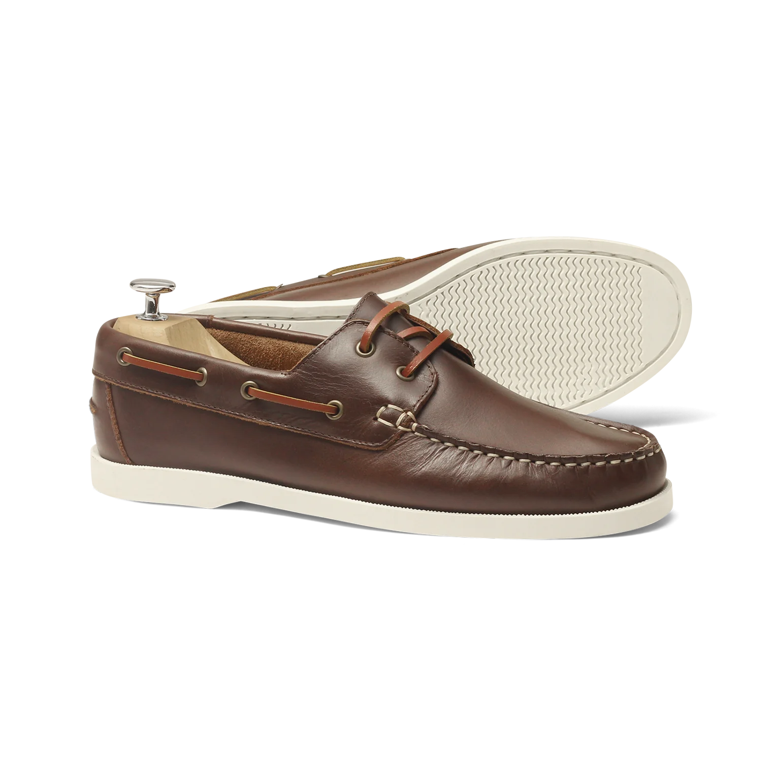 Bato-Chaussure bateau en cuir marron