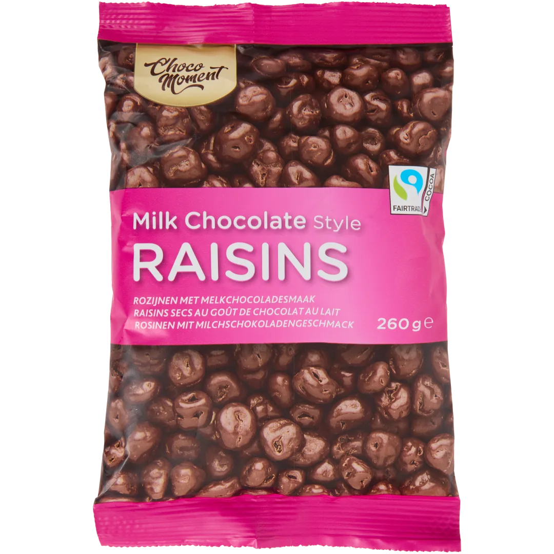 Choco Moment rozijnen met chocoladesmaak 260 gram