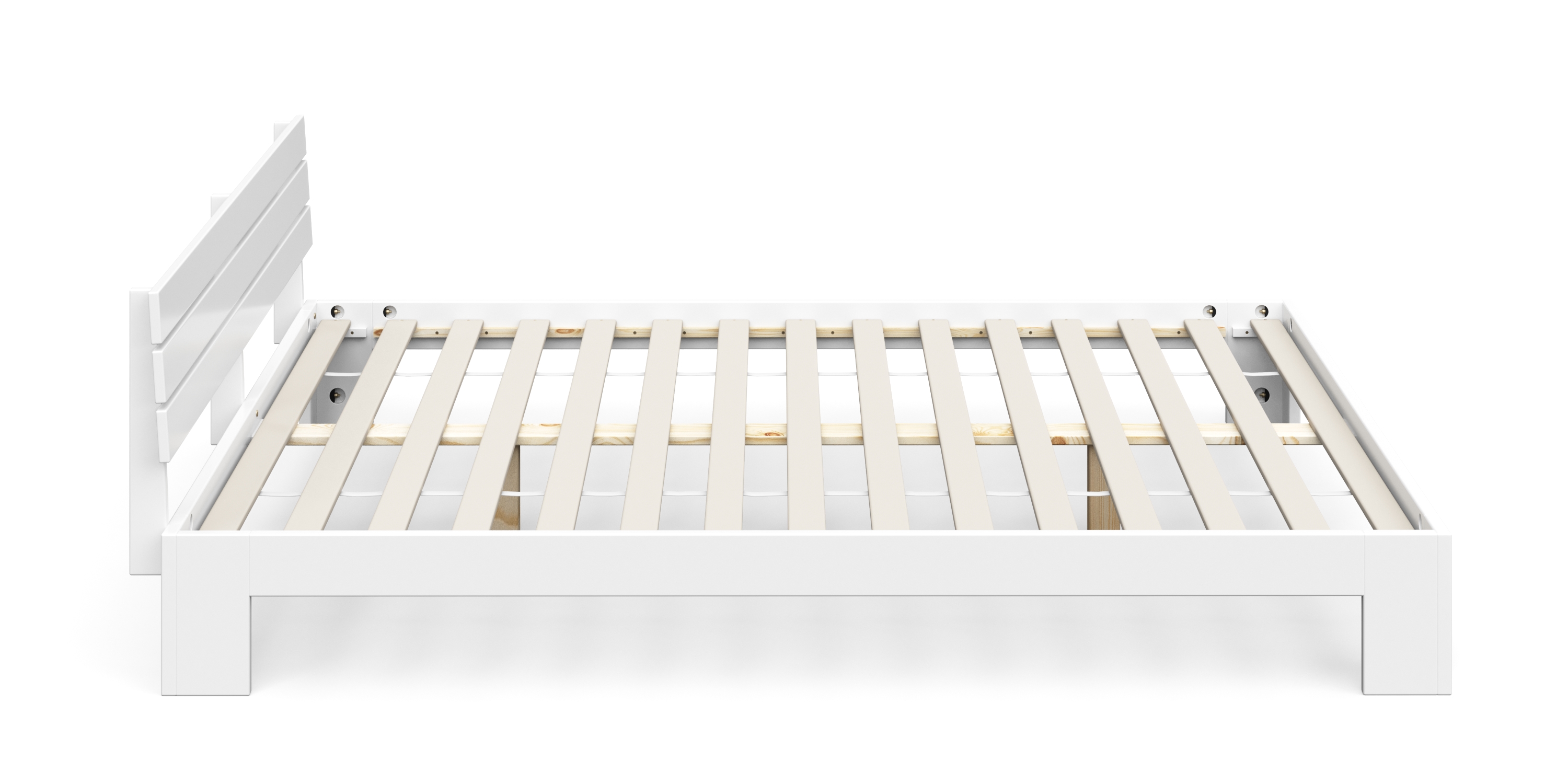 Bett Holz JAYDEN 180 x 200 cm weiss