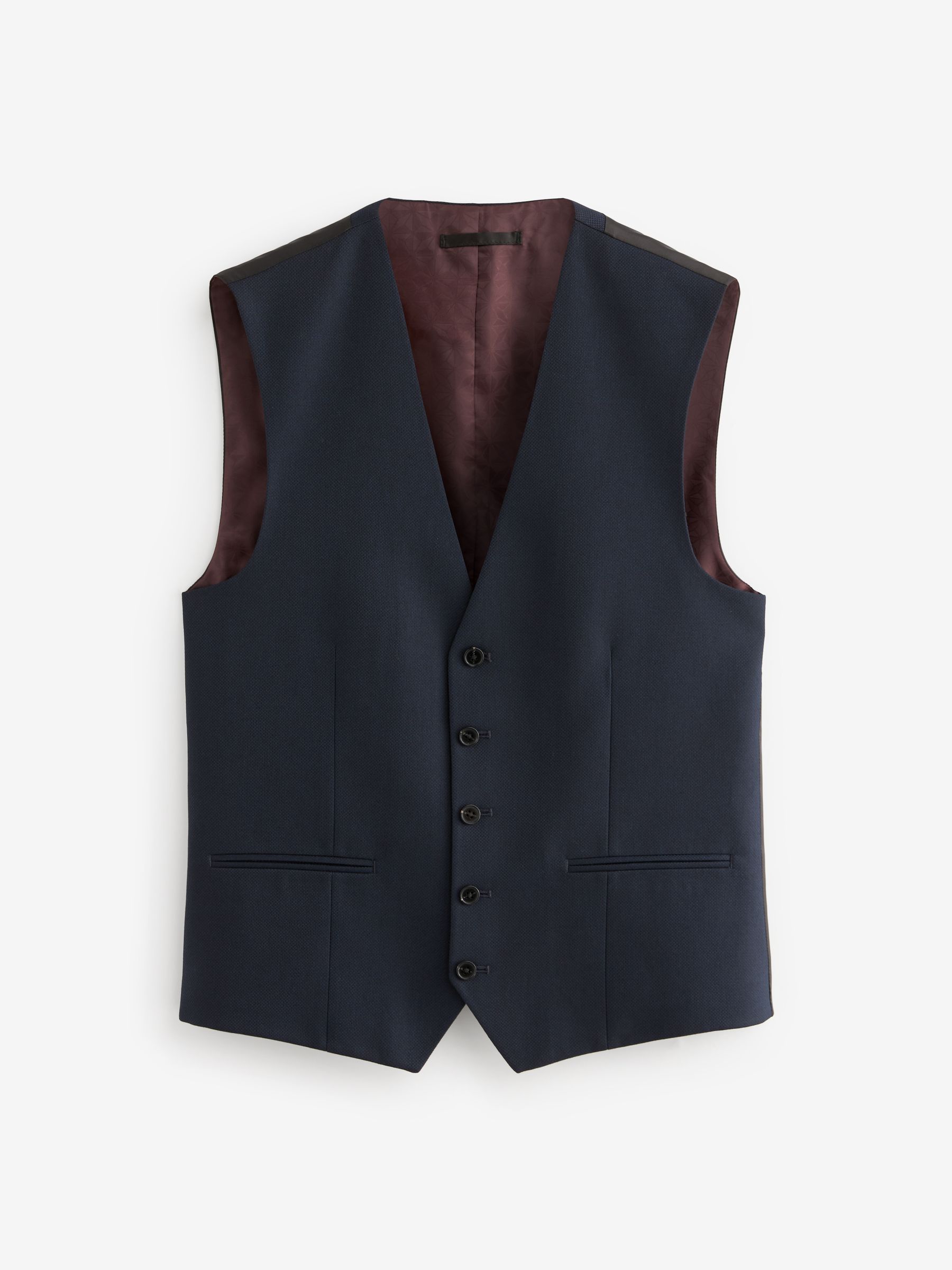 Donkerblauw - Herenvest met textuur