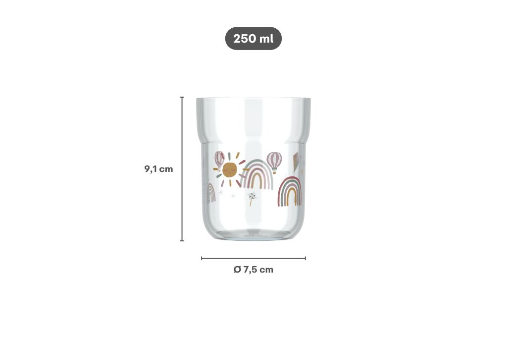 Mepal mio 250 ml kinderbeker - sunshine & rainbow