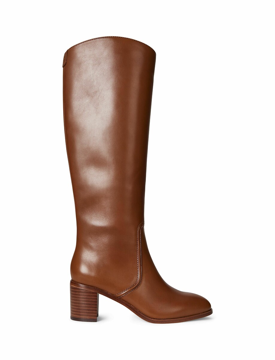 LAUREN RALPH LAUREN<br>Botas de couro com salto Charly