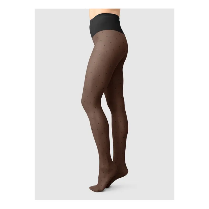 Swedish Stockings Collants Doris Pois 40 Deniers | Noir