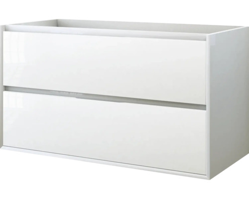 Wastafelmeubel Tessin 100 cm, glanzend wit, MDF fronten