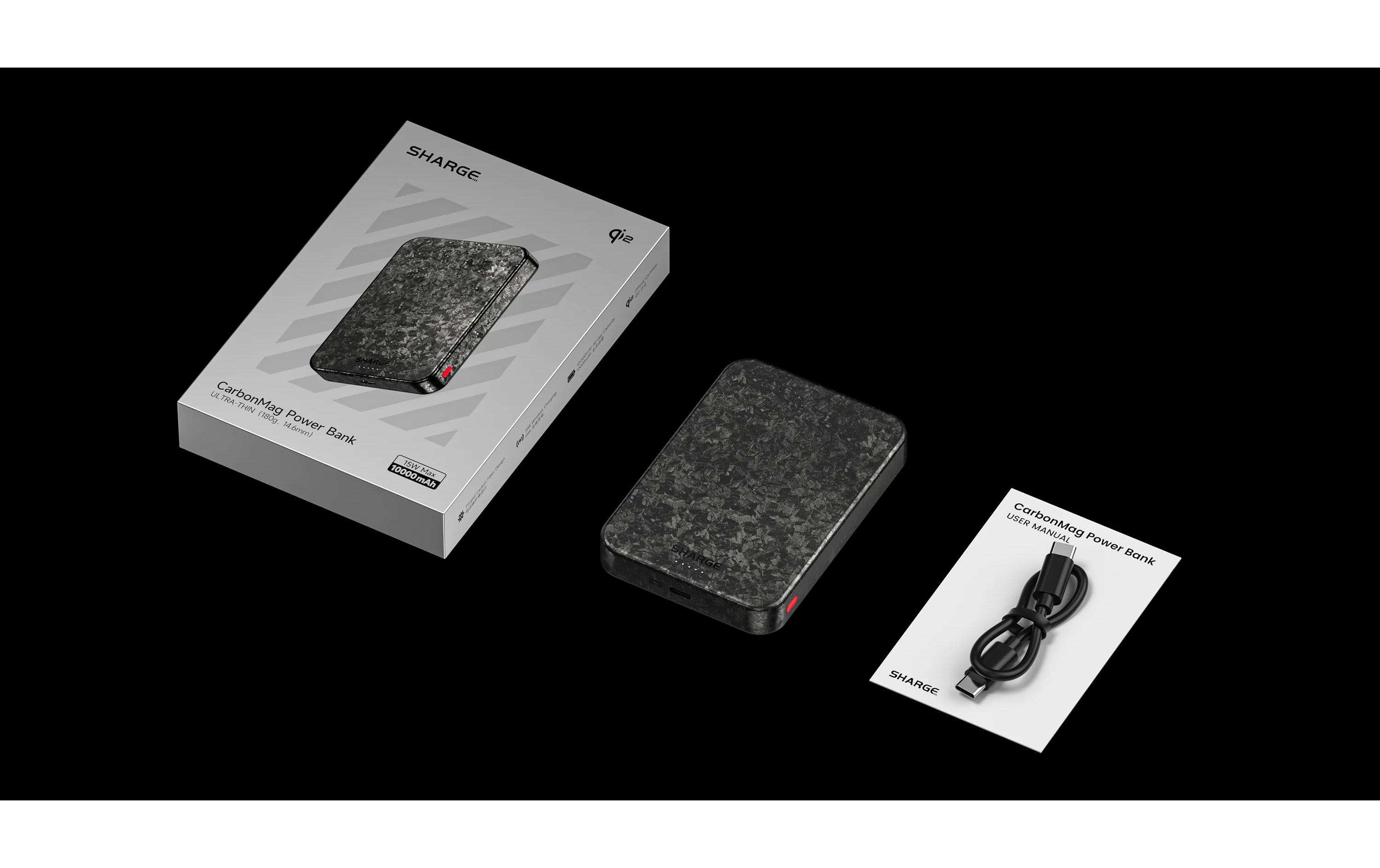 Powerbank CarbonMag 10K 10000 mAhMagnetische Powerbank