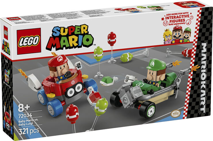 Lego Mario Kart - Baby Mario mod Baby Luigi 72034