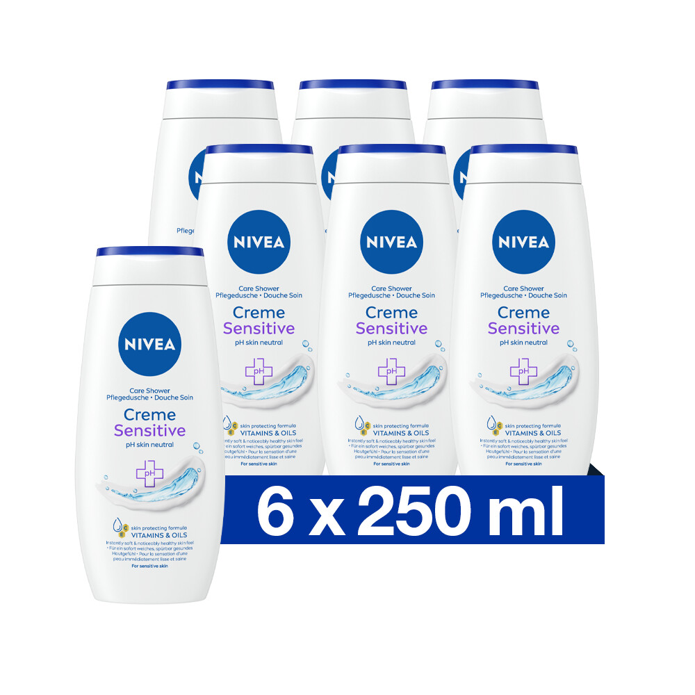 6x Nivea Douchecrème Sensitive250 ml