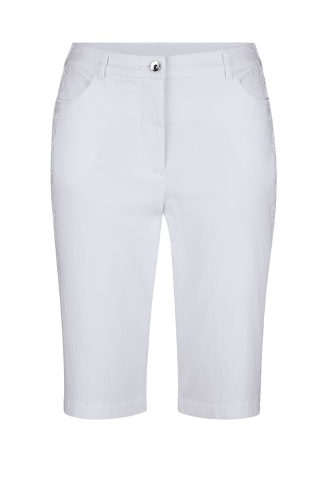 Bermuda, Straight Fit, seitlicher Silberdruck, 4-Pocket