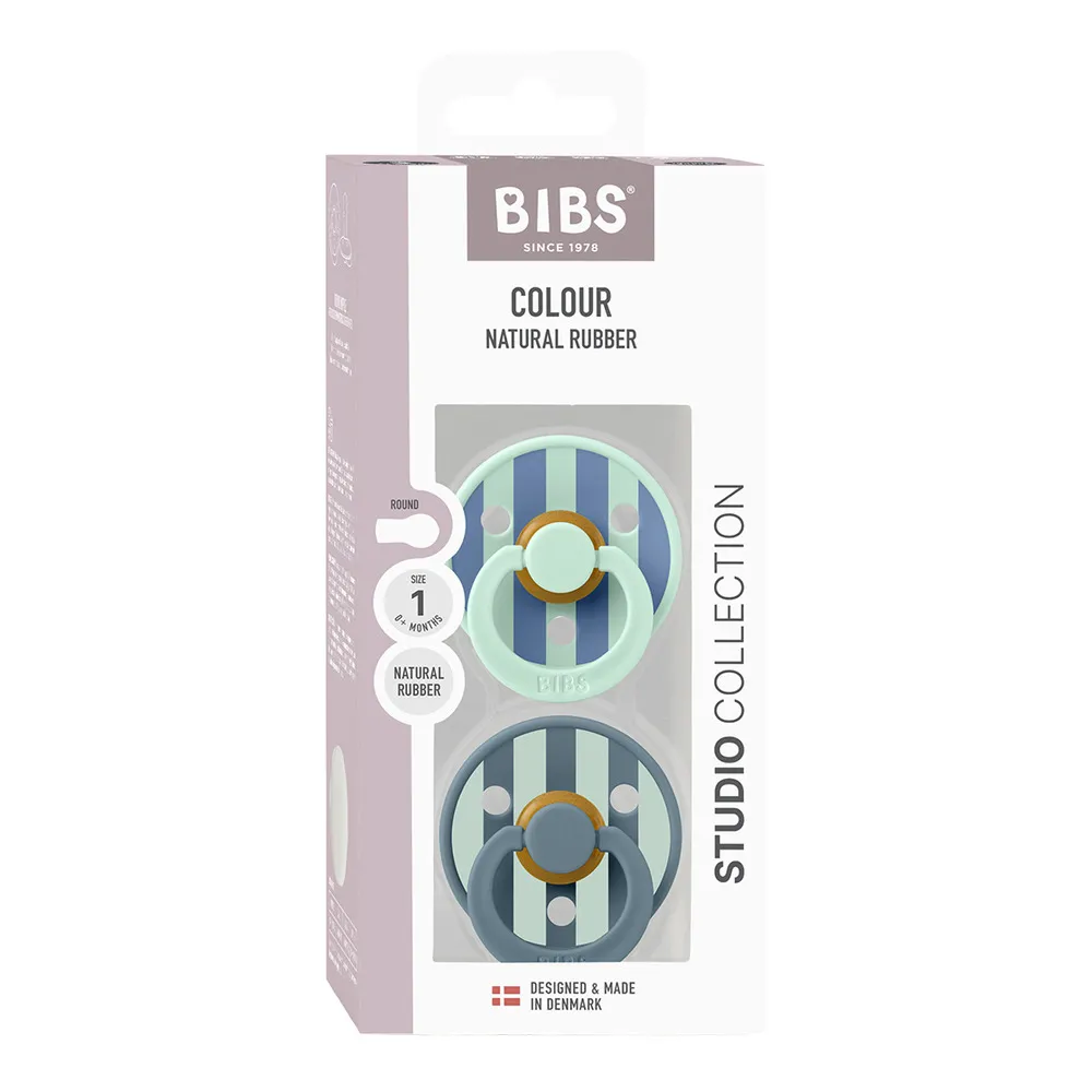 BIBS Studio Colour Block Latex Nordic Mint Petrol Mix 2 pak - Flere størrelser