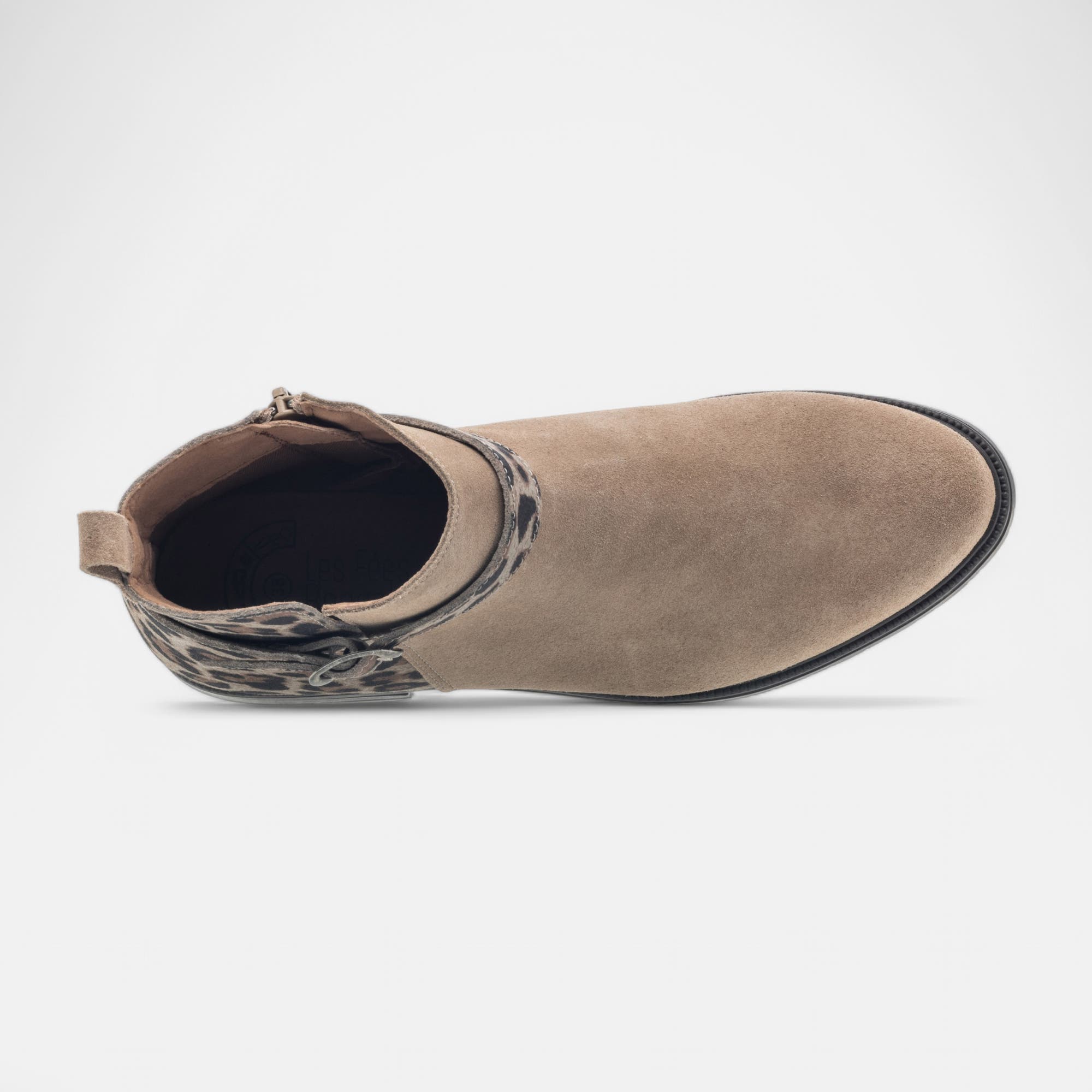 Bottines Femme en cuir beige