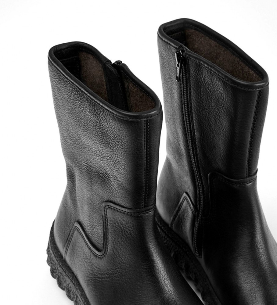 Botas de couro preto Camper Ground
