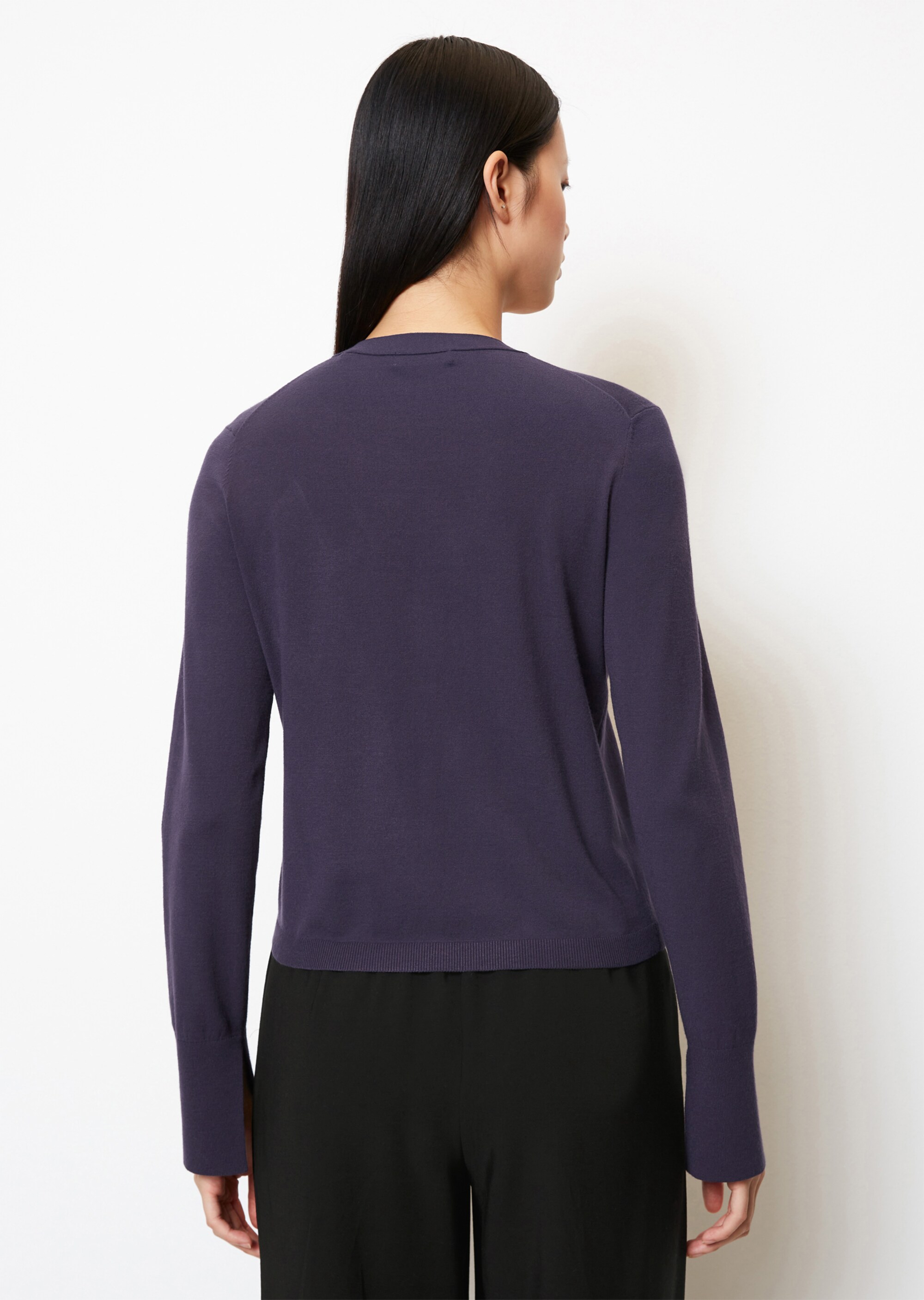 Feinstrick-Cardigan slim aus LENZING™ ECOVERO™