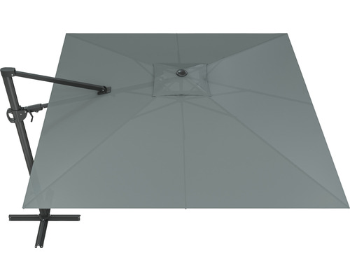 Soluna Orléans zweefparasol, 300 x 300 cm, vierkant, donkergrijs