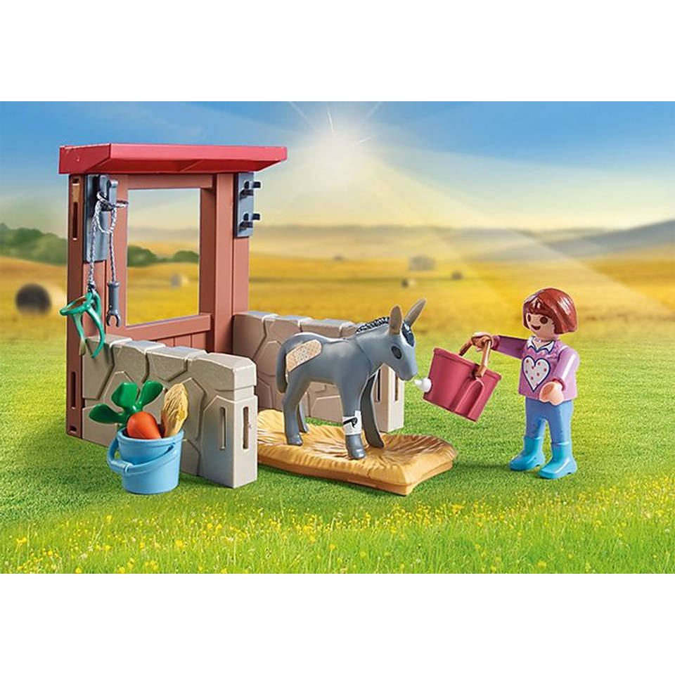 PLAYMOBIL Country Starter Pack boerderij dierenarts met de ezels 71471