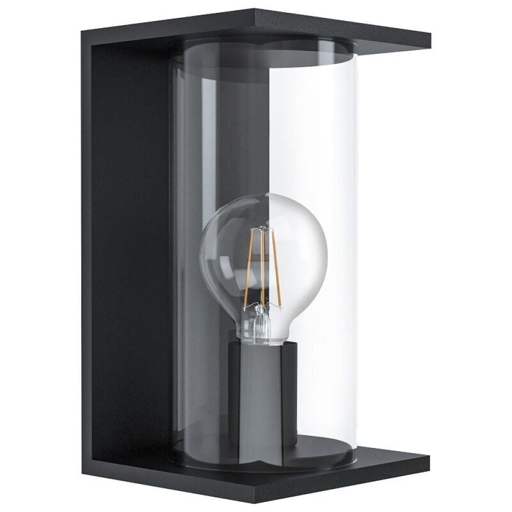 VEGGLAMPE EGLO CASCINETTA E27 28CM SVART