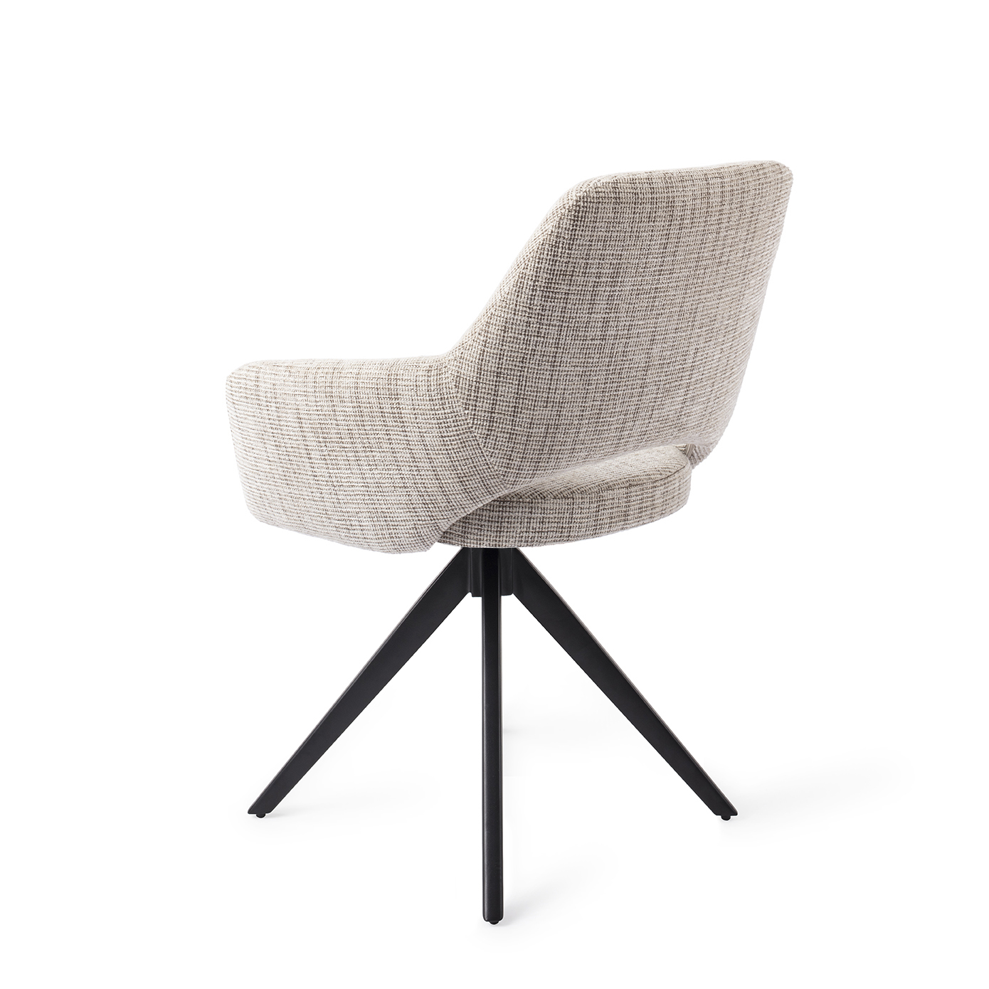 Eetkamerstoel Yanai turn black caramel grid
