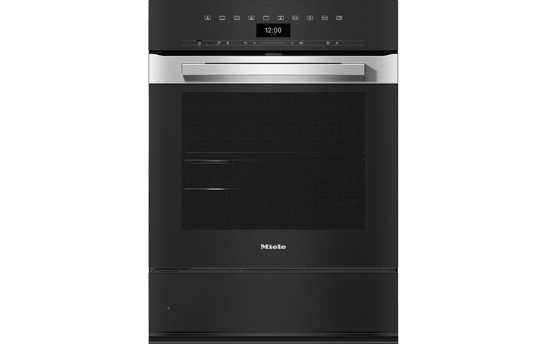 Einbaubackofen H 7460-55 BP Edelstahl/Schwarz A+<br>Backofen im perfekt kombinierbaren Design mit LED-Beleuchtung