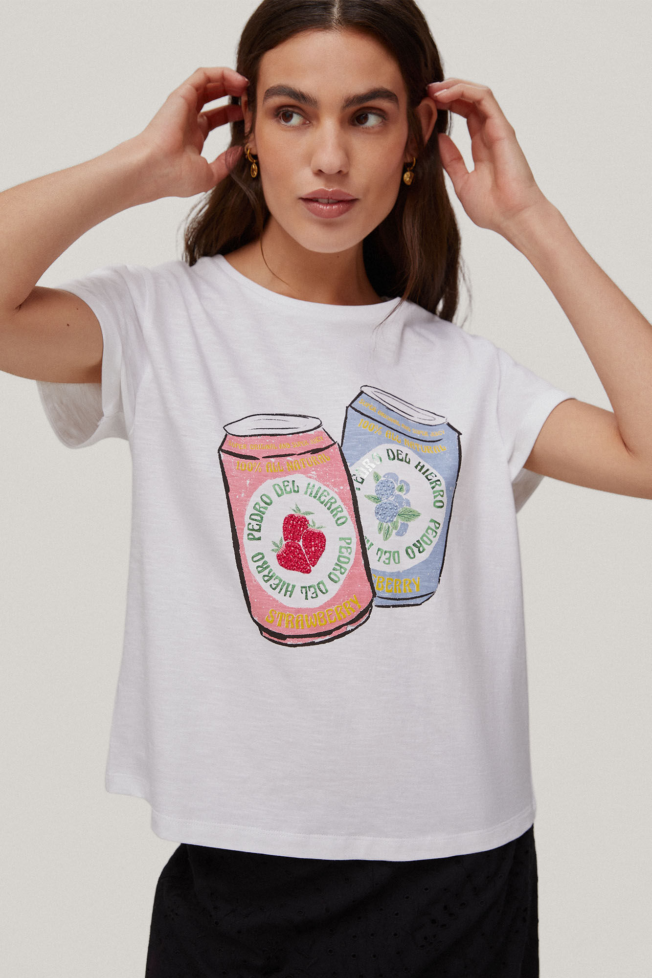 Camiseta de manga curta com estampa gráfica - Off-white