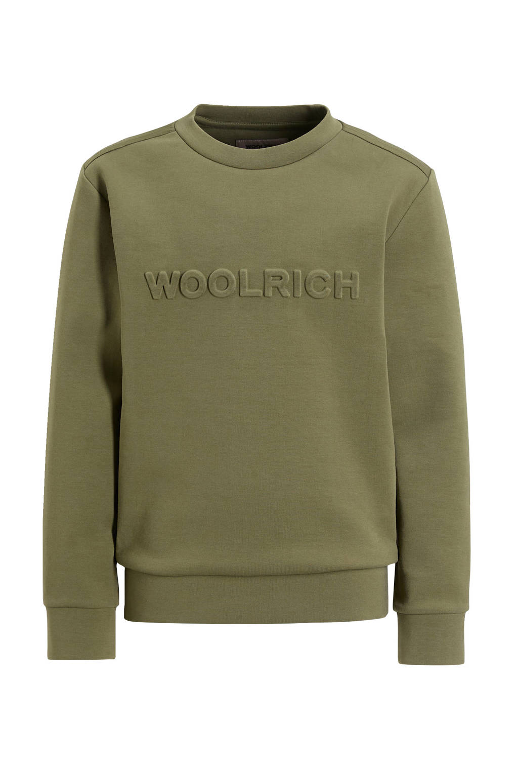 Woolrich sweater TECH Fleece met logo