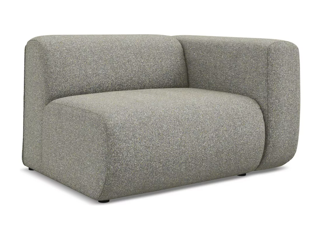 Module avec accoudoirs droit en tissu texturé - beige foncé - EKAHI