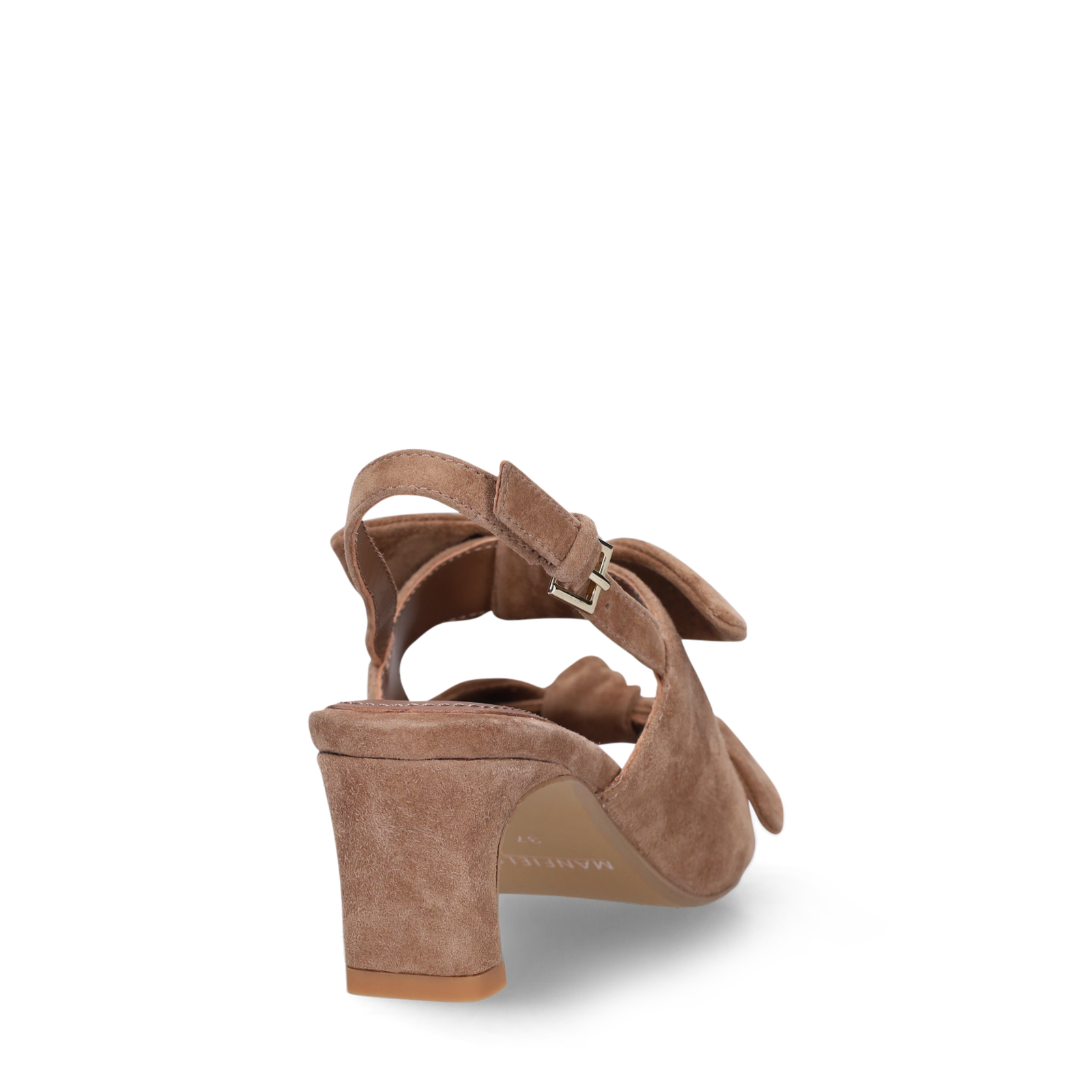 Bruine suède slingbacks