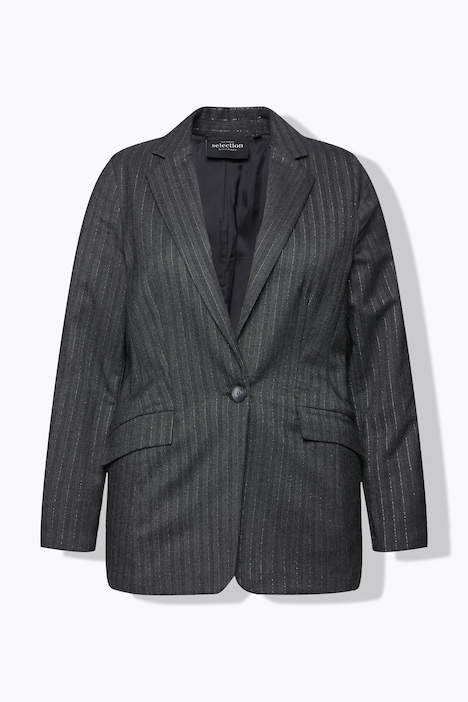 Blazer, Fischgratmuster, Lurex, Reverskragen, Rückenschlitz