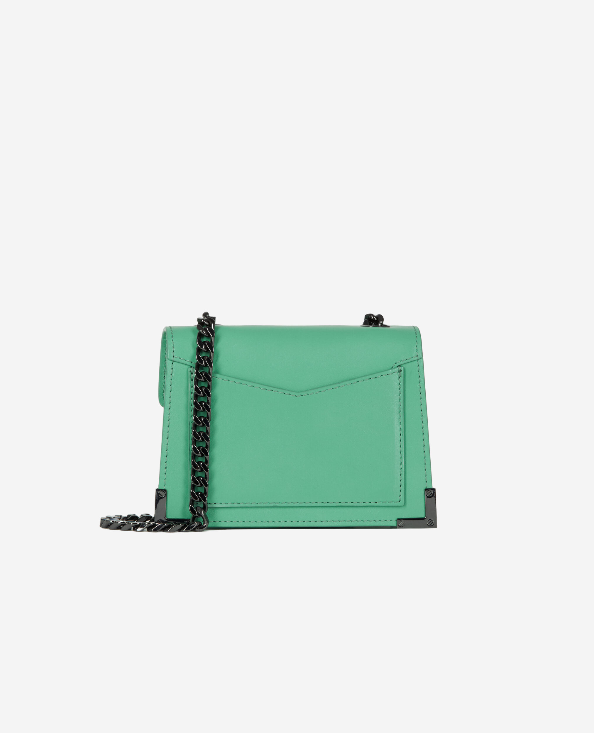 Sac Emily nano en cuir vert
