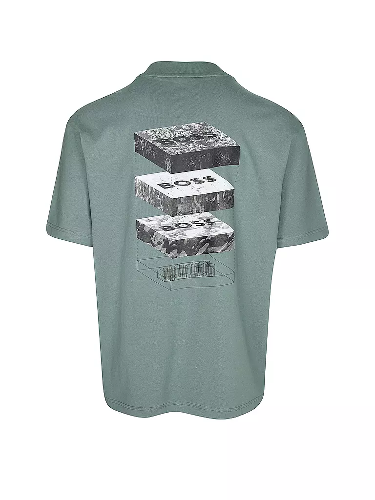 BOSS T-Shirt GEOLOGICAL petrol