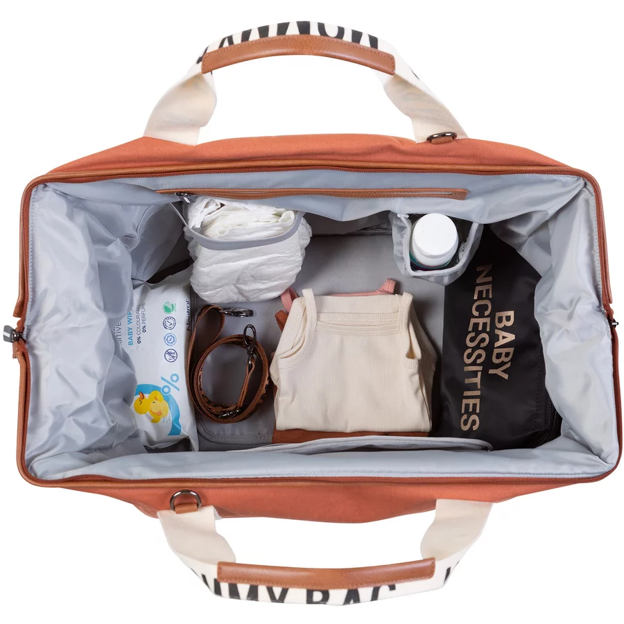 CHILDHOME Mommy Bag Signatur Canvas terracotta