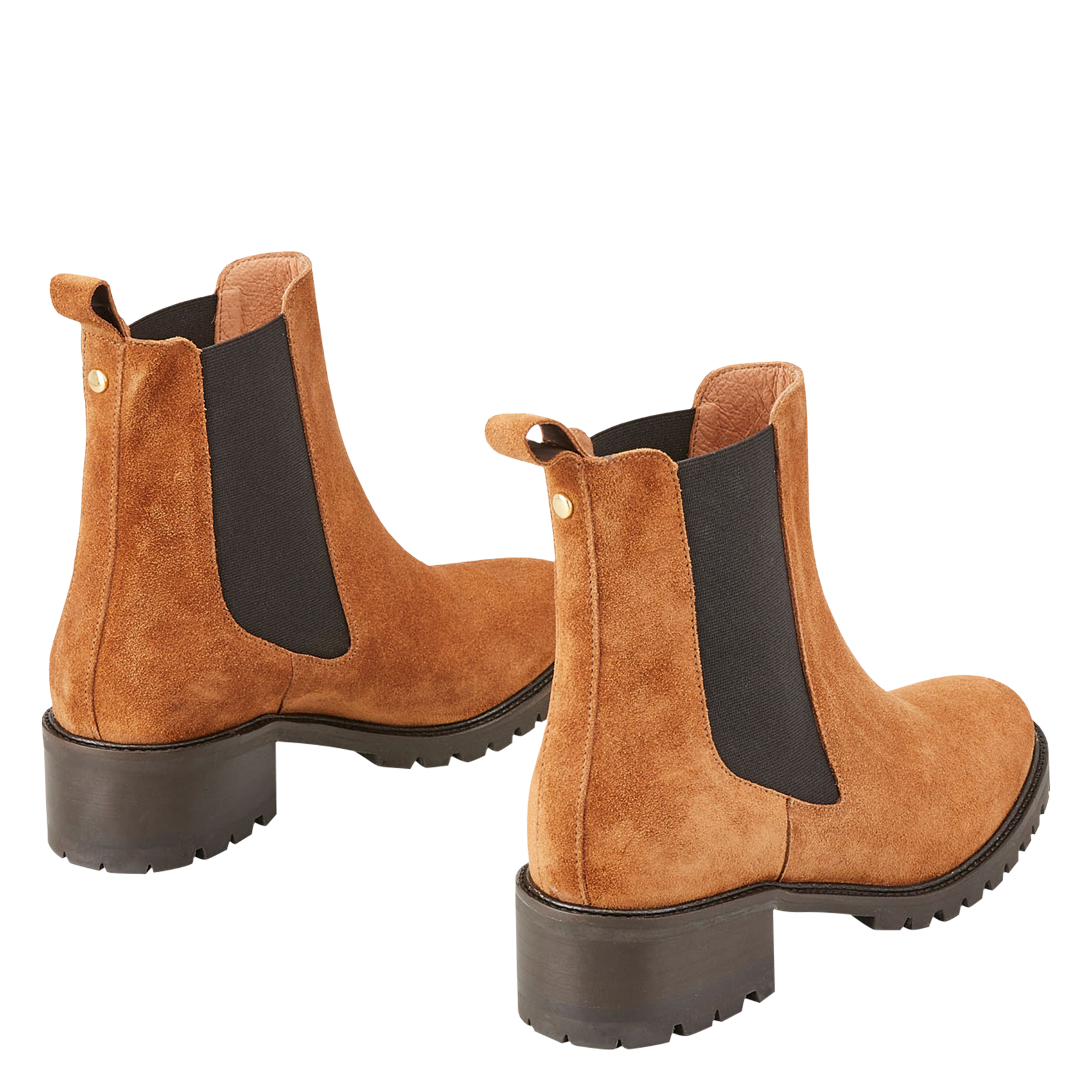 VANY - Bottines chelsea en cuir velours | Marron
