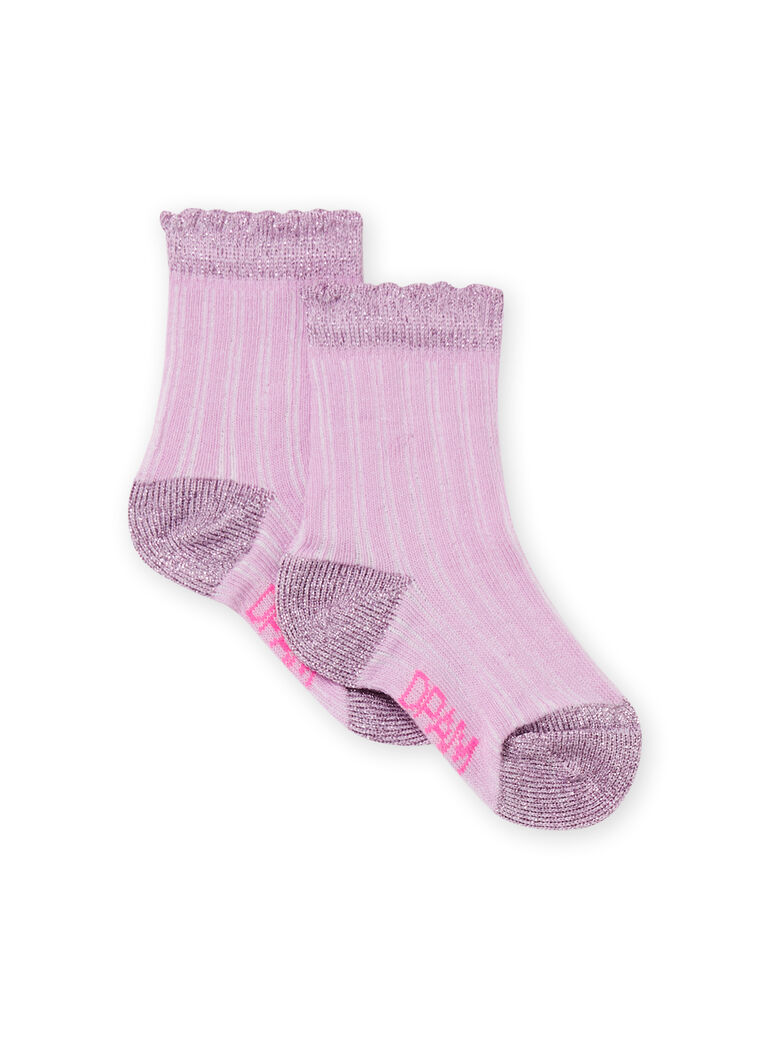 Chaussettes parme bébé fille