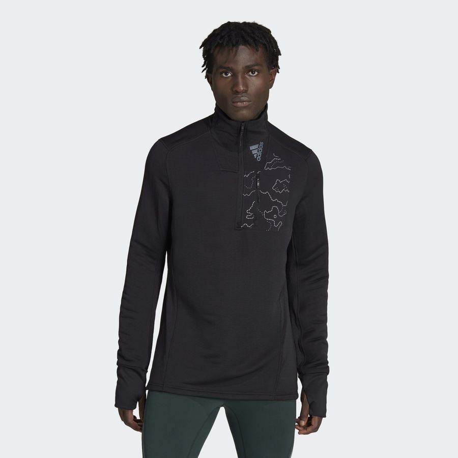 adidas Haut Running X-City COLD.RDY Fermeture Éclair 1/4 - Noir