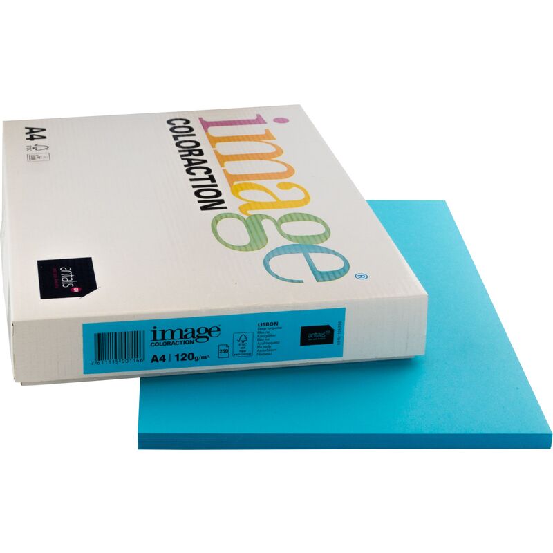 Image Coloraction Papier farbig, A4, 120 g/m², lisbon königsblau