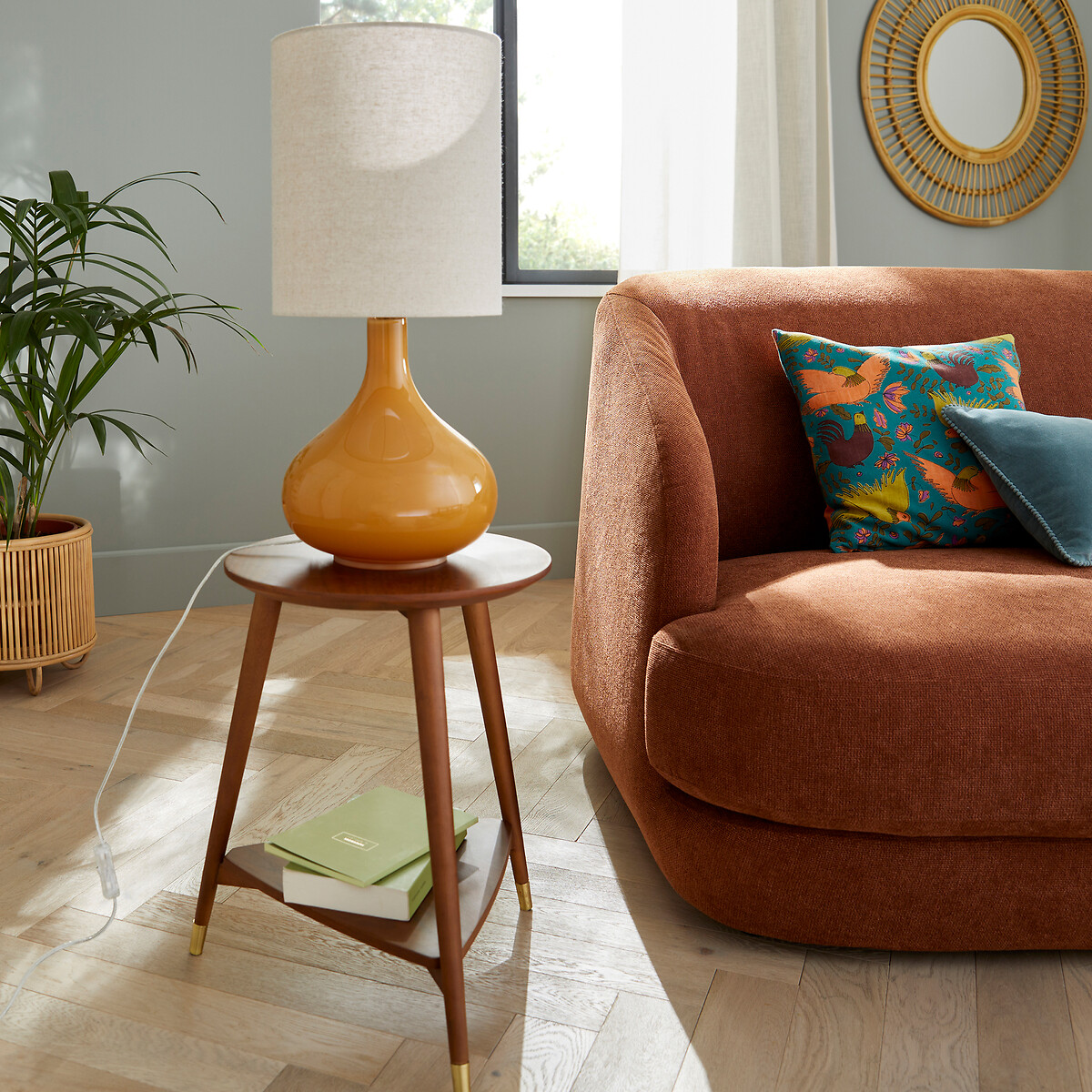 LA REDOUTE INTERIEURS<br>Mesa lateral vintage, nogueira, Ronda