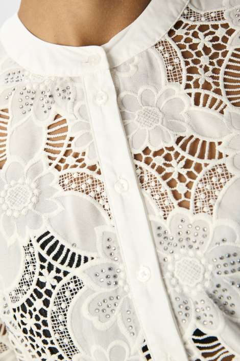 Object beige dames blouse