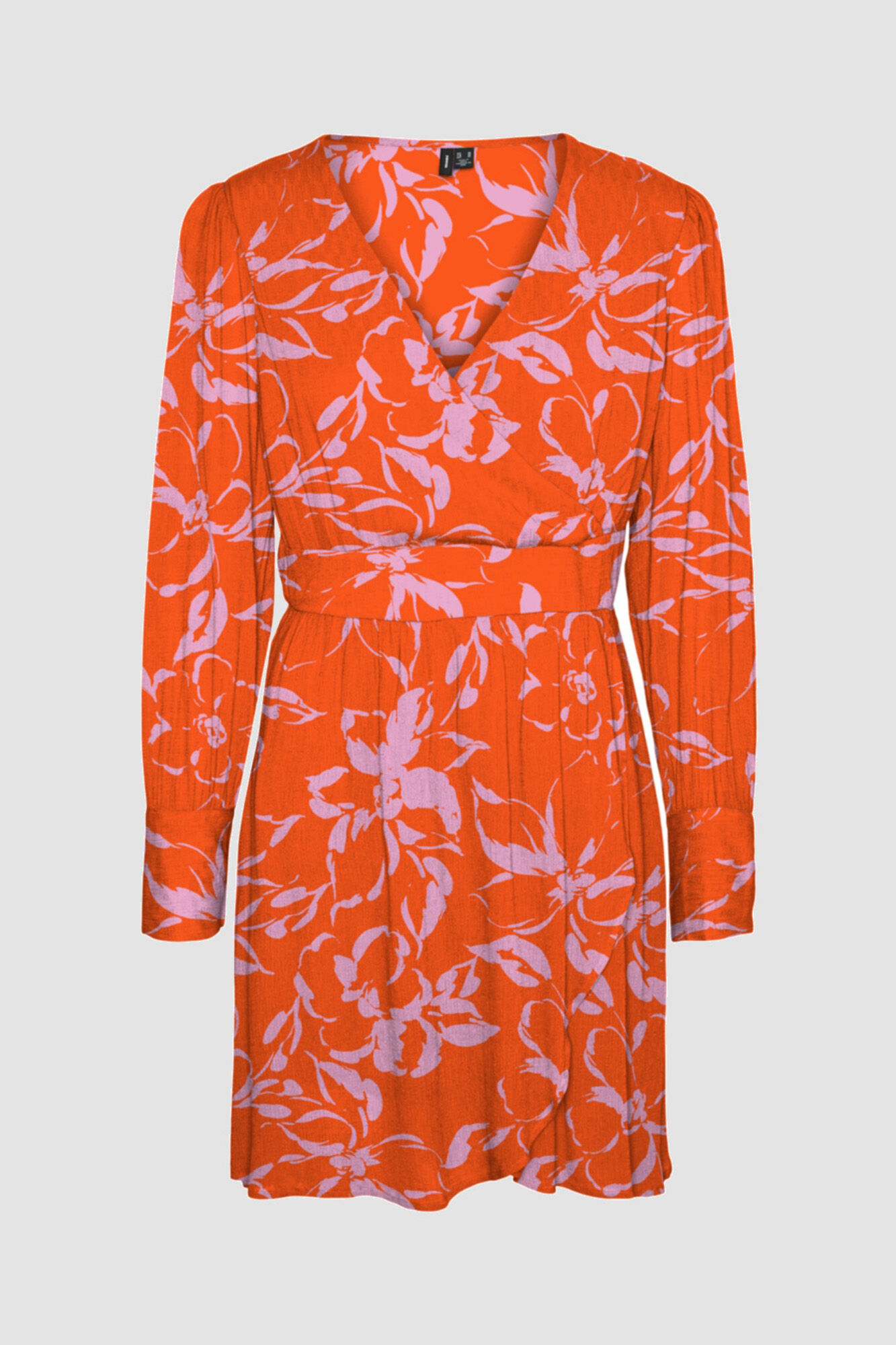 Vestido curto estampado - Laranja