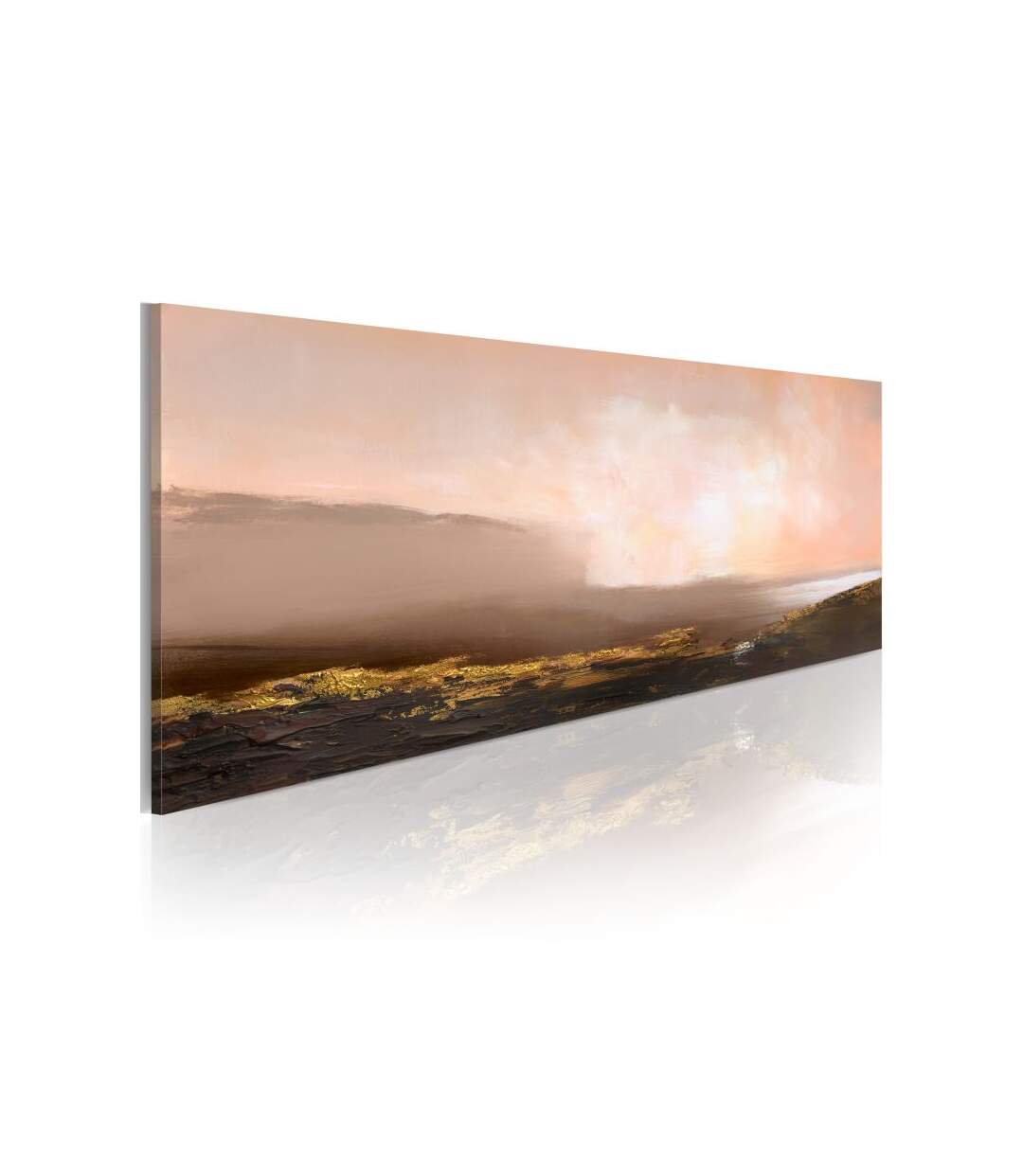 Paris Prix - Tableau Peint à La Main matin Maritime 40x100cm