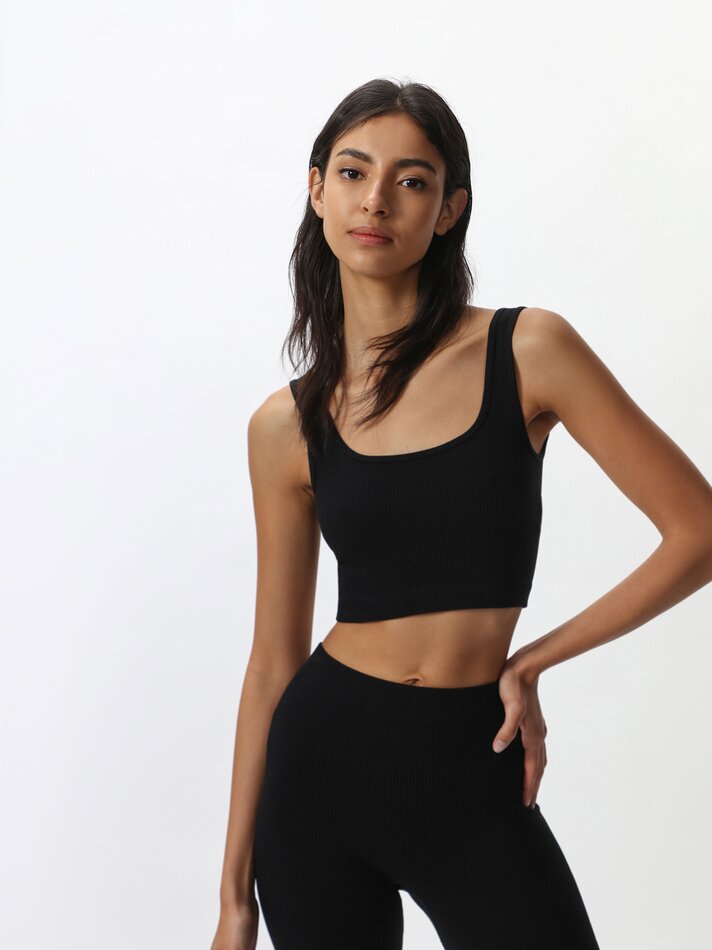Top sem costura - Preto