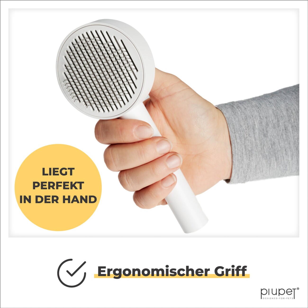 PIUPET Selbstreinigende Tierhaarbürste