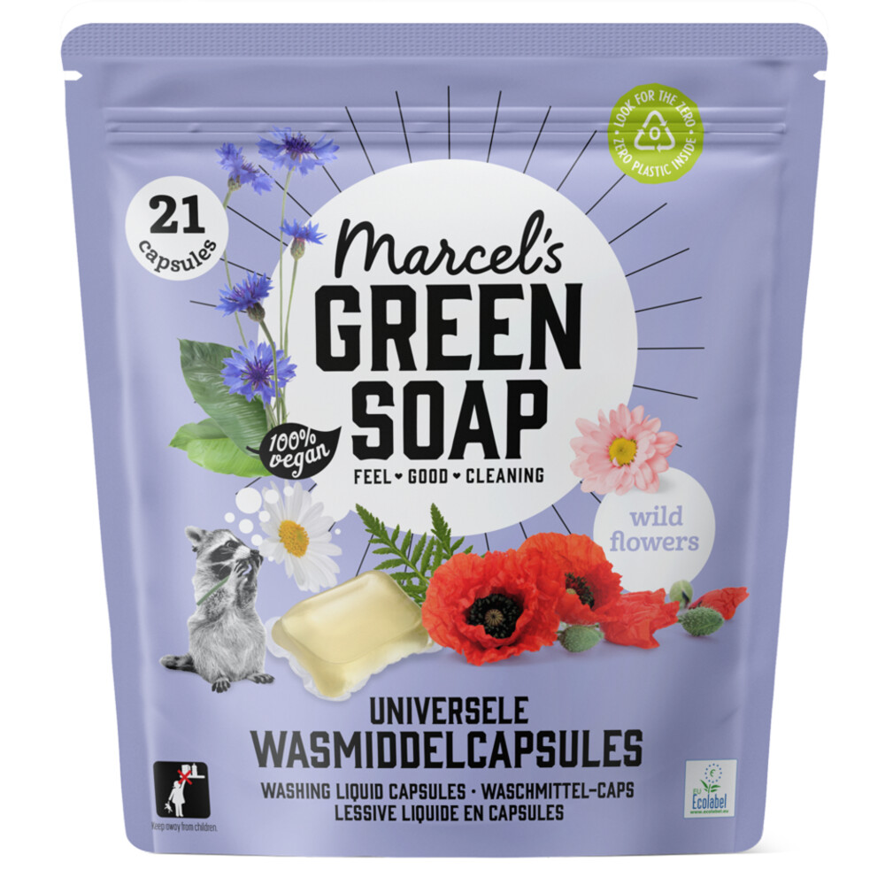 Marcel’s Green Soap Wascapsules wilde bloemen (21 capsules)