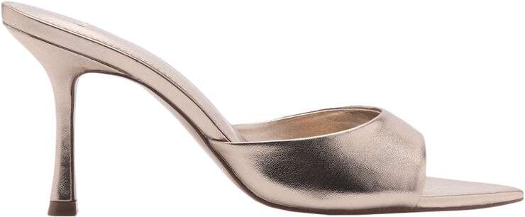MANGO Heel non-structured sandals Gold