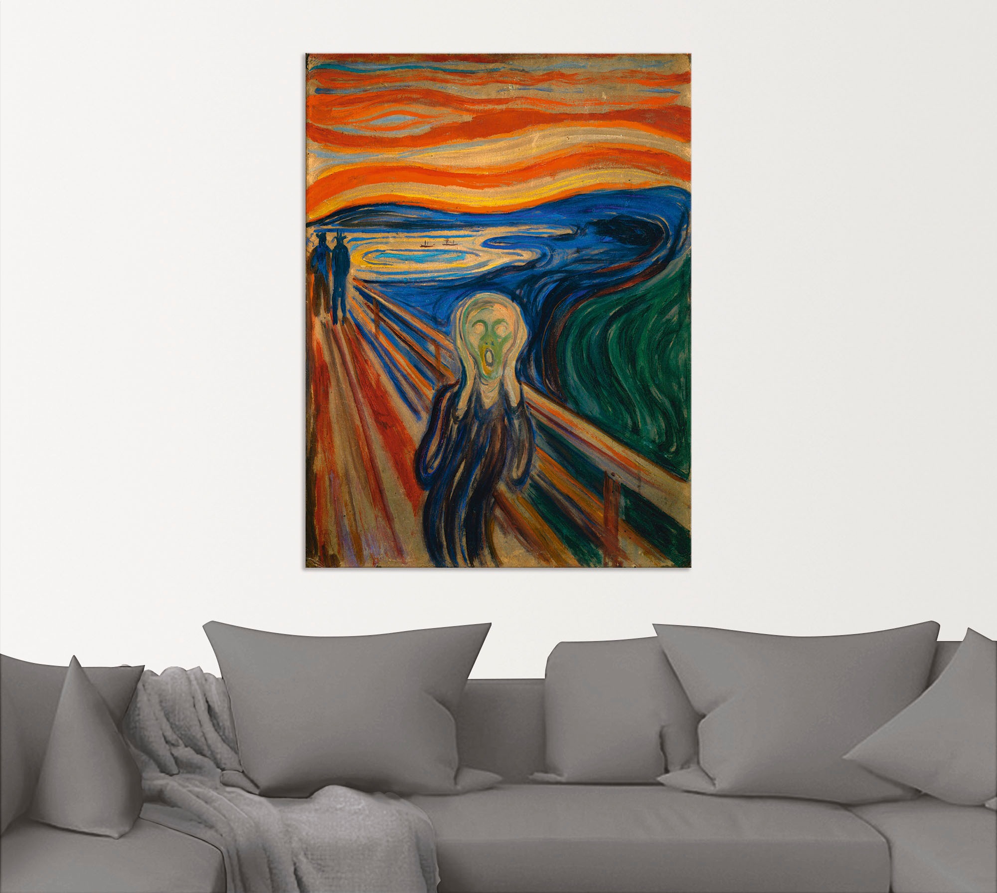 Artland Wandbild »Der Schrei. 1893« Mann 1 Stk. tlg. als Alubild, Outdoorbild, Leinwandbild, Poster, Wandaufkleber