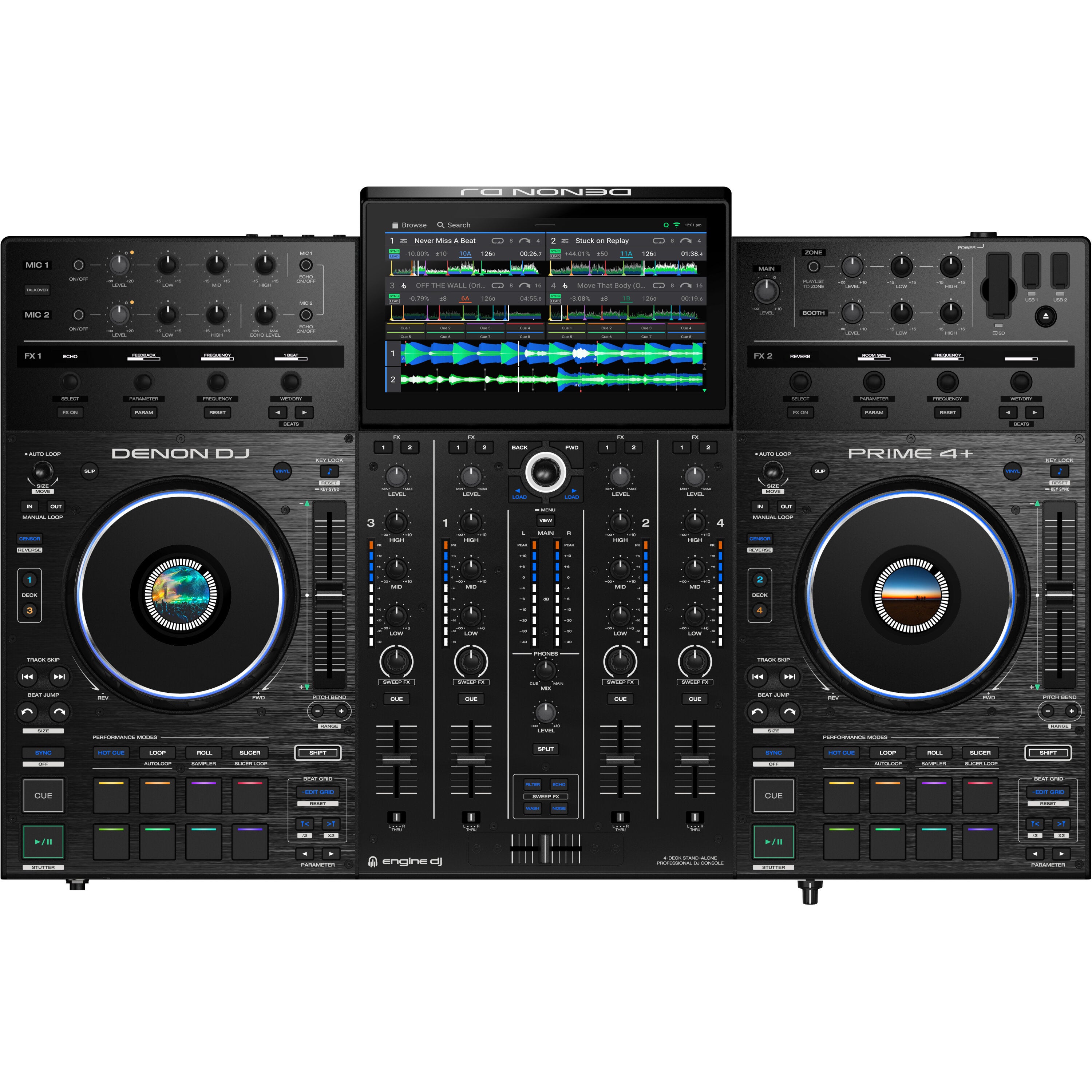 Denon DJ Prime 4+ 4-deck standalone DJ-controller