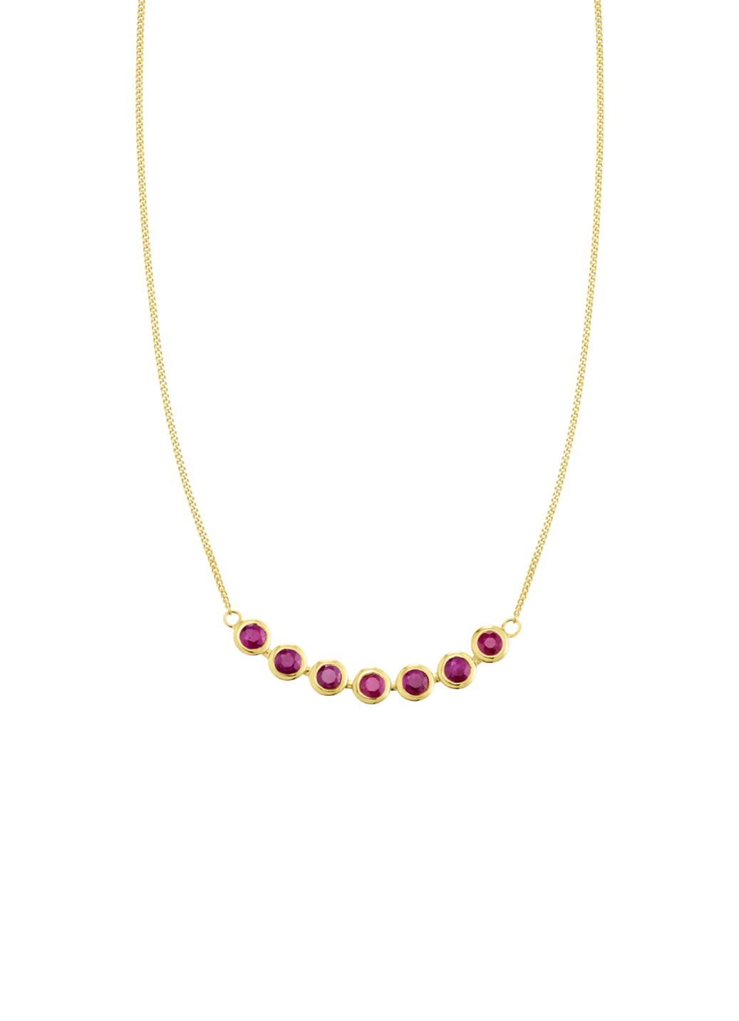 Halskette in Gold mit Rubin
