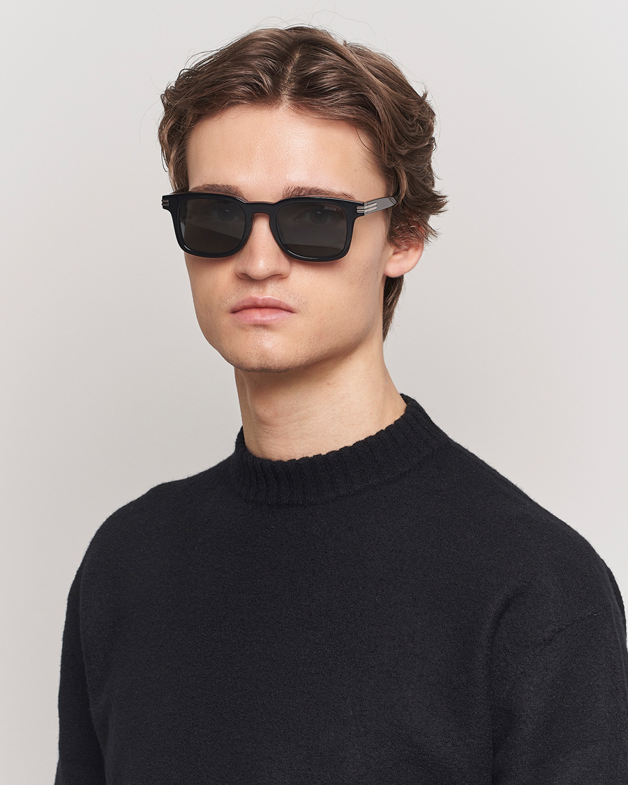 Zegna EZ0230 Sunglasses Black/Smoke