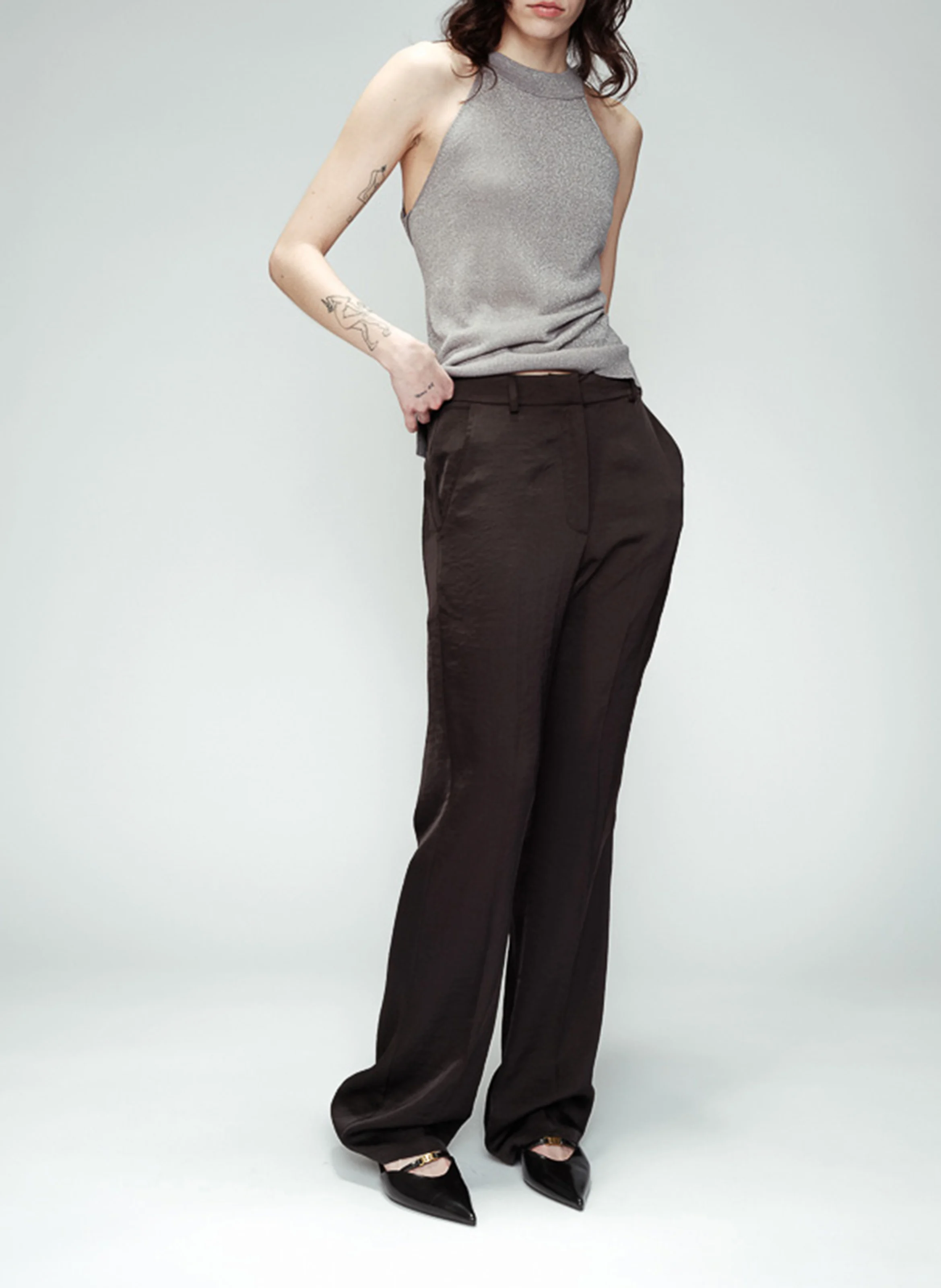 OMBELLE - Pull col américain| Argent