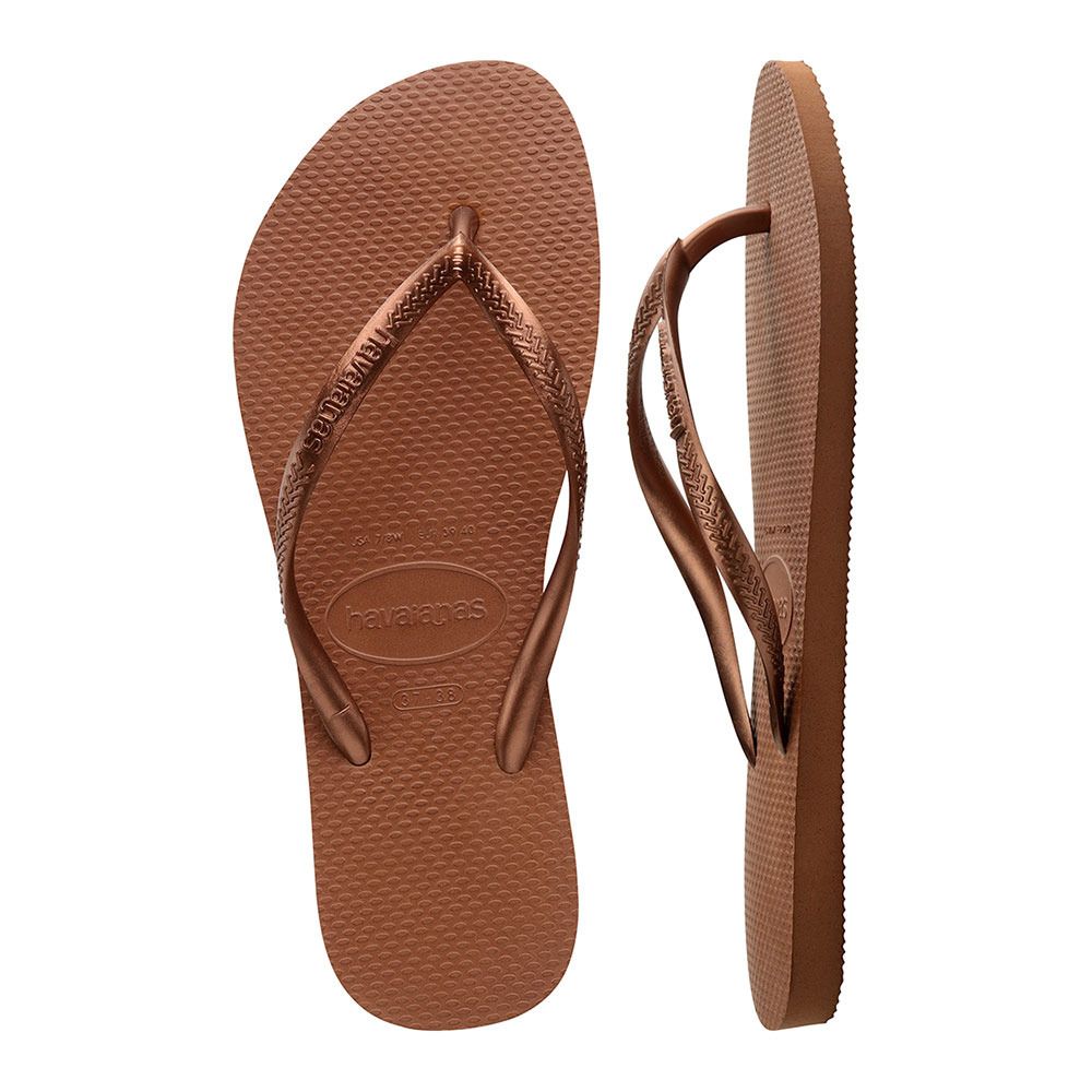 Havaianas SLIM - Tongs Femme rust/metallic copper
